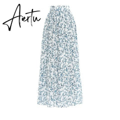 Sexy Printed Bikini Ruffle Swimsuit Two-piece Push Up High Waist Swimwear Triangle Swimming Biquini Beach Dress Summer Beachwear Aiertu