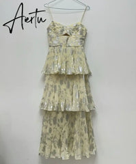 Sexy Strapless Bodycon Dress For Women Sleeveless Backless High Waist Patchwork Ruched Hit Color Print Dresses Female Style Aiertu