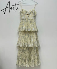 Sexy Strapless Bodycon Dress For Women Sleeveless Backless High Waist Patchwork Ruched Hit Color Print Dresses Female Style Aiertu