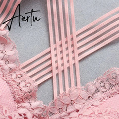 Sexy Women Lace Strap Bras Tube Tops Fashion Cross Beauty Back Tank Tops Underwear Aiertu