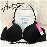 Sexy Women's Underwear Convertible Halter Straps Padded Bra Brassieres Female Front Closure Push Up Lingeries Aiertu