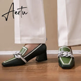 Shoes for Women Heels Slip-On Ladies Pumps Vintage High Heel Shoes Plus Size Zapatos De Mujer Tendencia Chaussure Femme Aiertu