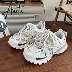 Sky Blue Chunky Sneakers Women Men Couples Sport Shoes New Design Autumn Fashion Casual Shoes Breathable Women's Sneakers 41 42 Aiertu