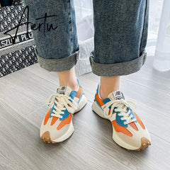 Spring Women Fashion Sneakers Skateboard Lightweight Outdoor Sports Shoes Breathable Mesh Fitness Running Casual Shoes Aiertu