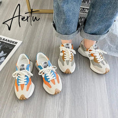 Spring Women Fashion Sneakers Skateboard Lightweight Outdoor Sports Shoes Breathable Mesh Fitness Running Casual Shoes Aiertu