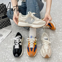 Spring Women Fashion Sneakers Skateboard Lightweight Outdoor Sports Shoes Breathable Mesh Fitness Running Casual Shoes Aiertu