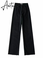 Straight Jeans Women High Waist Streetwear Light Blue Boyfriend Denim Pants Ladies Wide Leg White Jeans For Women Aiertu