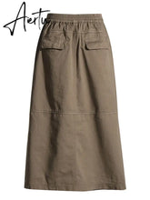 Streetwear Loose Skirt For Women High Waist Patchwork Pockets Sexy Fashion Skirts Female Summer Clothing New Style Aiertu