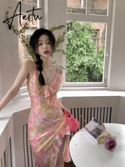 Summer Japanese Sweet Long Dress Women College Style Ruffle Edge Designer Kawaii Female Halter Off Shoulder Chic Dress Aiertu