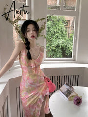 Summer Japanese Sweet Long Dress Women College Style Ruffle Edge Designer Kawaii Female Halter Off Shoulder Chic Dress Aiertu