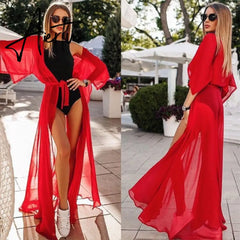 Summer Sexy Beach Cover Up Women Dress Tunic Pareos Ladies Kaftan Robe Cover-up Woman Beach Wear Swimsuit Aiertu