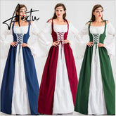 Victoria Greek goddess Retro Middle Ages Dress Halloween Carnival Medieval princess Cosplay Costumes for Women Lace Dresses Aiertu