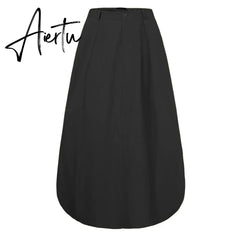 Vintage Summer Skirts Women High Waist Solid Cotton Linen Skirt Saia Female Beach Maxi Long Skirts Jupe Faldas 7 Aiertu