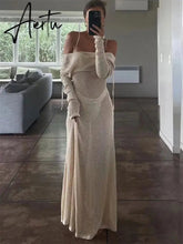 White Crochet Hollow Out Midi Dress For Women Long Sleeve Casual Dress Beach Holiday See-Through Summer Dress Cover-Up Aiertu