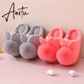 Winter Kids Slippers for Girls Indoor Toddler Boys Furry Fur Slides Home Baby Shoes Warm Anti-slip Children's Slipper CSH959 Aiertu