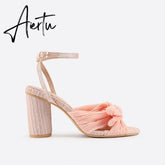Women Bow Decor Heeled Sandals mysite