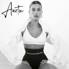 Women Briefs Elastic High Waist Panties Lingerie Letter Simplicity Sexy Style Casual Summer Clothing Intimates Underwear Aiertu