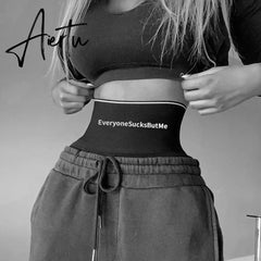 Women Briefs Elastic High Waist Panties Lingerie Letter Simplicity Sexy Style Casual Summer Clothing Intimates Underwear Aiertu