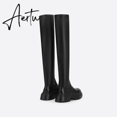 Women British Style Over-The-Knee Thick-Soled Boots mysite