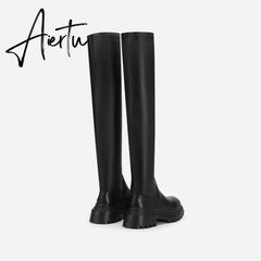 Women British Style Over-The-Knee Thick-Soled Boots mysite