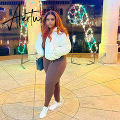 Women Casual Stripes Solid Corduroy Coat Stand Collar Long-sleeved Slim Harajuku Jacket Streetwear Hipster Female Outfits Aiertu