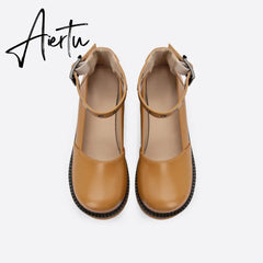 Women Chunky Heel Line Platform Pumps mysite