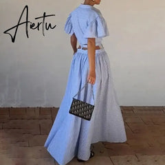 Women Maxi Dress Suspender Luxury Printed V Neck Slim Nipped Waist Backless Slit Ruffled Irregular Party Dresses Aiertu