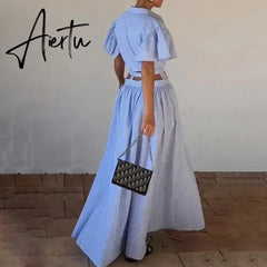 Women Maxi Dress Suspender Luxury Printed V Neck Slim Nipped Waist Backless Slit Ruffled Irregular Party Dresses Aiertu
