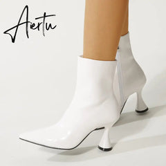 Women Mid-Heel Slip-On Boots mysite