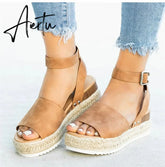 Women Sandals Plus Size Wedges Shoes For Women High Heels Sandals Summer Shoes Flip Flop Platform Sandals plus size shoes Aiertu