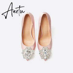 Women Shiny Rhinestone High Heels mysite