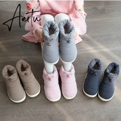 Women snow boots waterproof calzado mujer winter sapato feminino women's ankle boots warm outdoor shoes mixed colors Aiertu