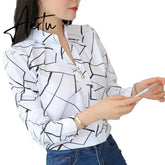 Women Tops And Blouses Office Lady Blouse Slim Shirts Women Blouses Plus Size Tops Casual Shirt Female Blusas Aiertu