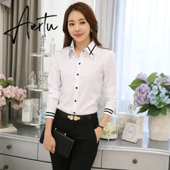 Women Tops And Blouses Office Lady Blouse Slim Shirts Women Blouses Plus Size Tops Casual Shirt Female Blusas Aiertu
