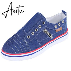 Women Vulcanized Sneakers Breathable Flat Casual Classic Shoes Woman Spring Autumn Canvas Zapatos Mujer Casual Shoes Aiertu