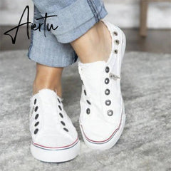 Women Vulcanized Sneakers Breathable Flat Casual Classic Shoes Woman Spring Autumn Canvas Zapatos Mujer Casual Shoes Aiertu