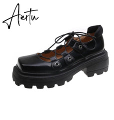 Womens Platform 3D Flower Creepers High Heel Sandals Mary Jane Shoes Sweet Girls 3Colors New Aiertu