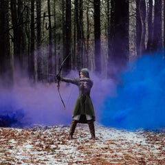 Womens Renaissance Archer cosplay Costumes Hooded Robe Lace Up Vintage Pullover Long Hoodie Dress Cloak Halloween LARP Party Aiertu