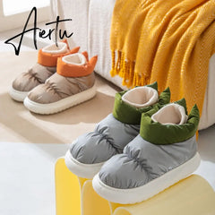 Women's Shoes Winter Female Snow Boots Simple Design Mixed Color Keep Warm Down Comfortable Outdoor Woman Ankle Boot Aiertu