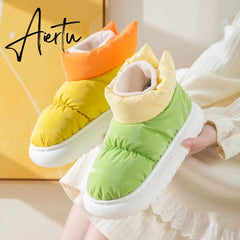 Women's Shoes Winter Female Snow Boots Simple Design Mixed Color Keep Warm Down Comfortable Outdoor Woman Ankle Boot Aiertu
