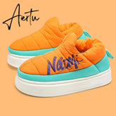 Women's Winter Boots Flat Heels Female Fluffy Shoes Chunky Light Keep Warm Down Platform Mixed Colors Outside Woman Snow Boot Aiertu