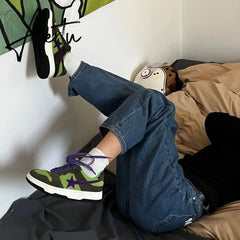 Y2k Star Shoes Women Harajuku Flats Running Casual Sneakers Sports Fashion Autumn Korean Designer Green Shoe New In Aiertu