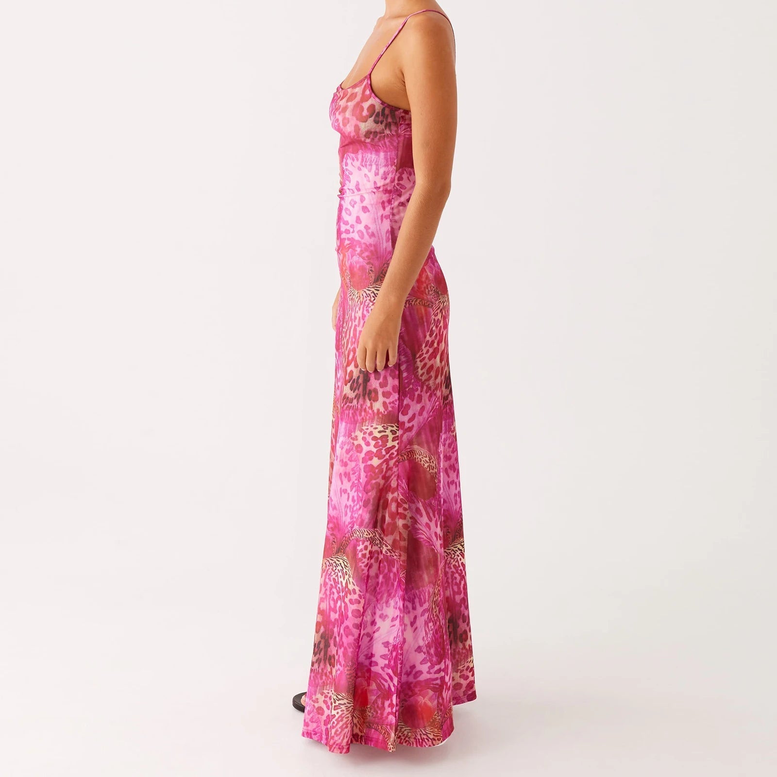 Aiertu  -  Women Floral Tube Maxi Dress with Scarf Sexy Strapless Backless Bodycon Long Dress Summer Mesh Cocktail Sundress Aiertu