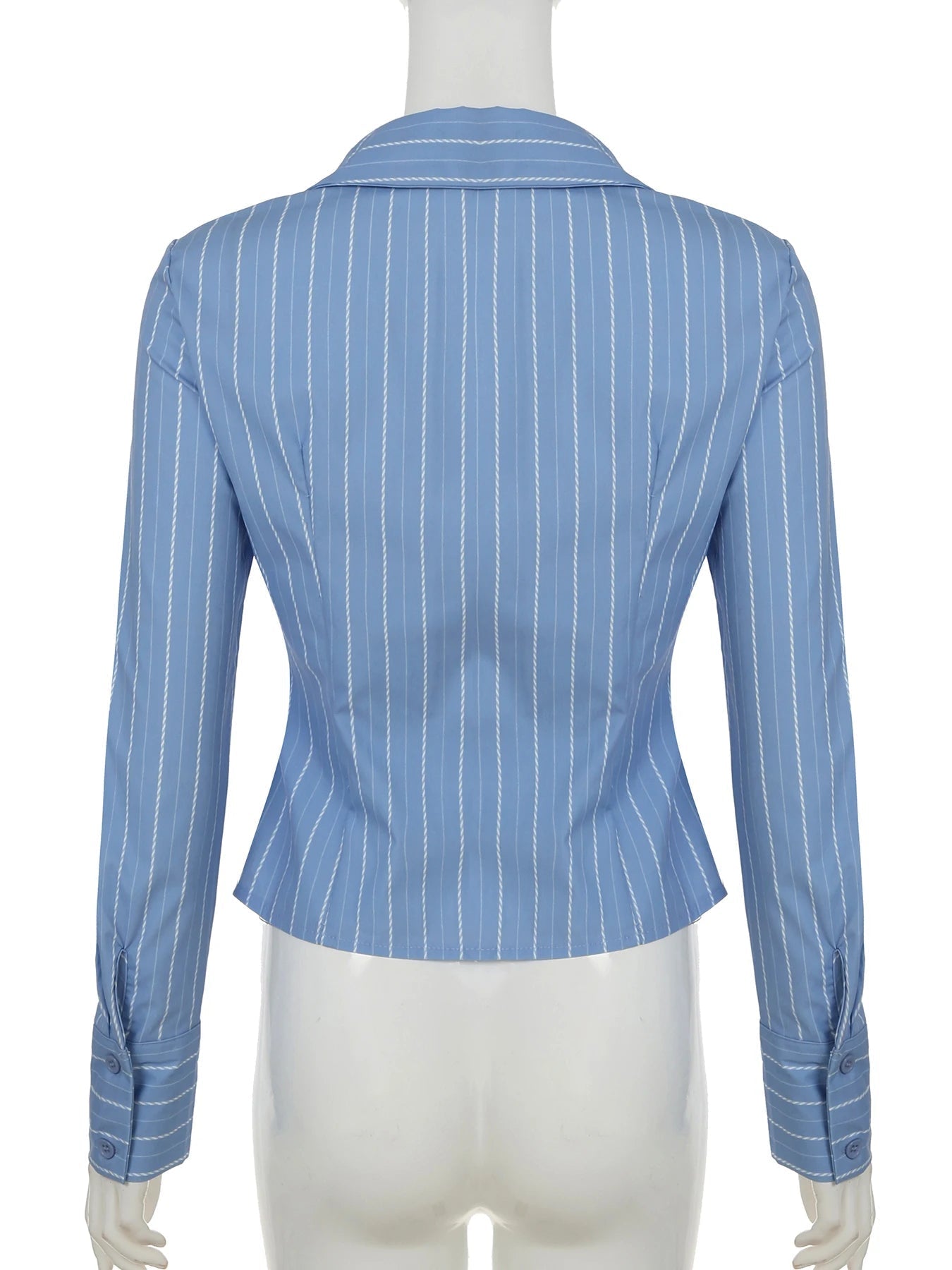 Aiertu  Office Ladies Casual Striped Blouse Elegant Basic Turn-Down Collar Long Sleeve Shirts Women Spring Autumn Streetwear Aiertu