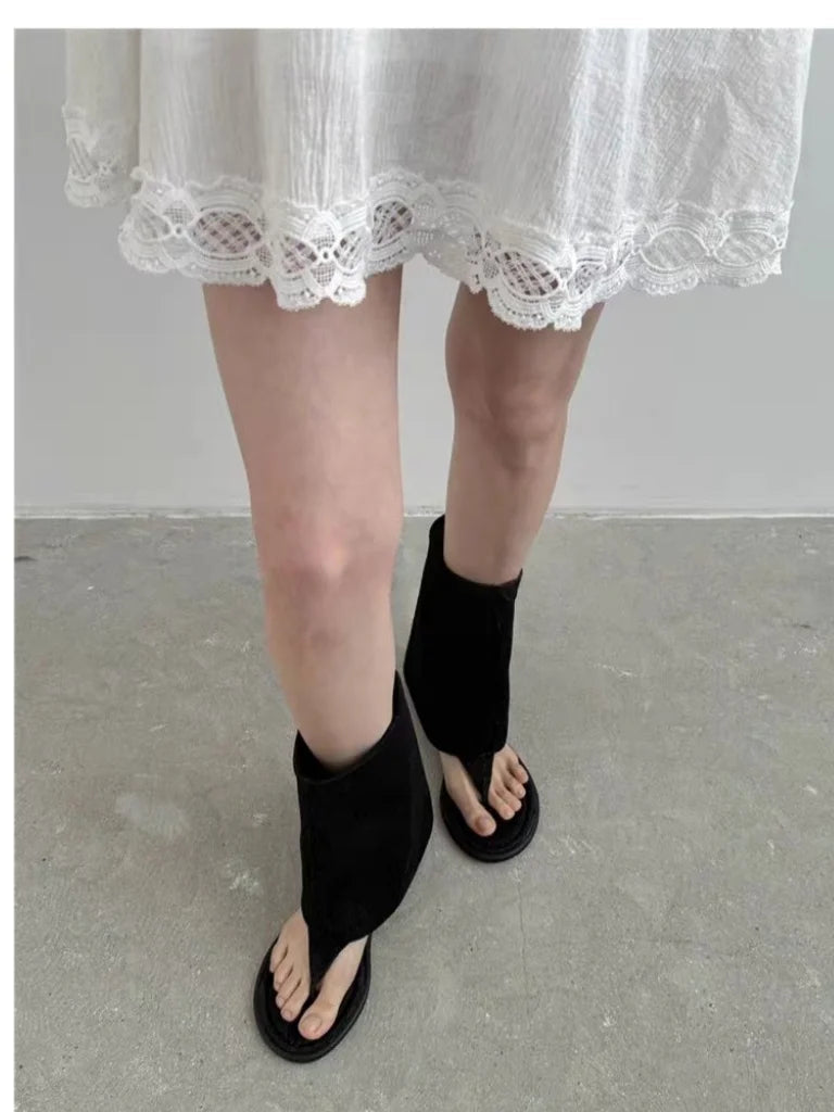 Aiertu  -  Women Cool Boots Sandals Flats Clip Toe Shoes Sexy Slippers 2026 Summer Designer Dress Open Toe Shoes Beach Flip Flops De Mujer Aiertu