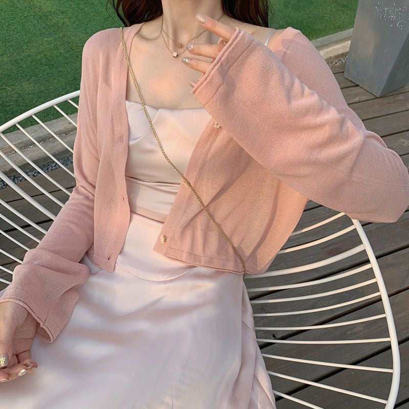 Aiertu 4Xl Sweet Cardigan Women Harajuku Sunscreen Shirts Korean Streetwear All Match Loose Casual Sun Protection Blouse Tops Aiertu