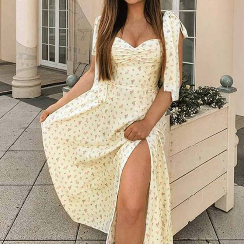 Aiertu - Summer Floral Print Dress Aiertu