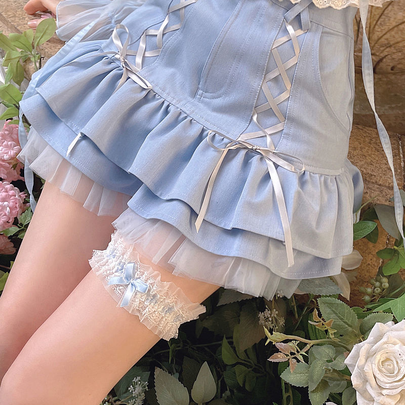 Aiertu - Kawaii Lolita Lace Bandage Skirt Aiertu