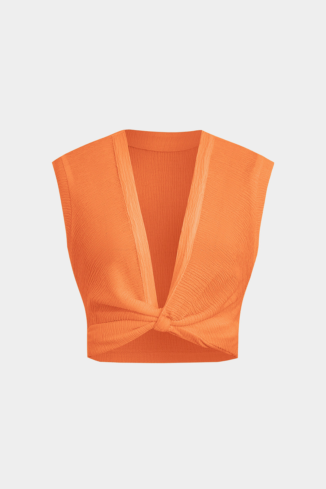 Aiertu  Twist Knot V-Neck Tank Top Aiertu