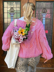 Aiertu  -  See Through Loose Long Sleeves Crochet Sweater Korean Style Pullovers Casual Streetwear Top For Autumn Aiertu